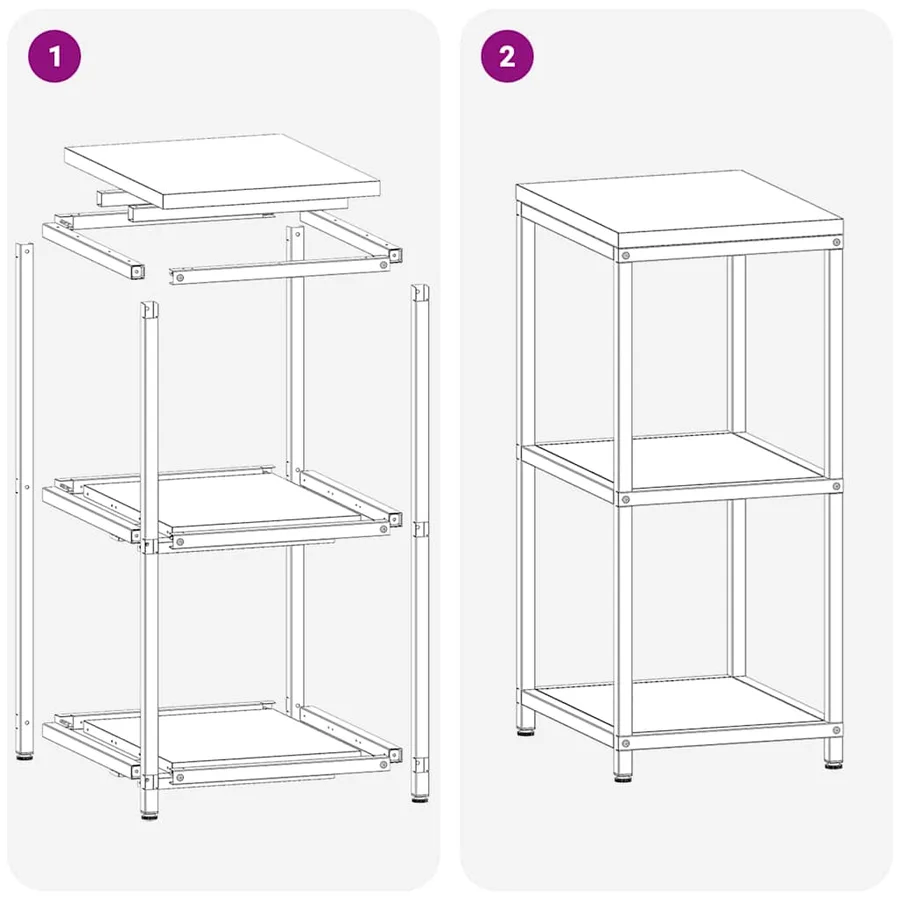 Rangement de cuisine HATTEM Anthracite 40 x 50 x 92 cm Acier - 12