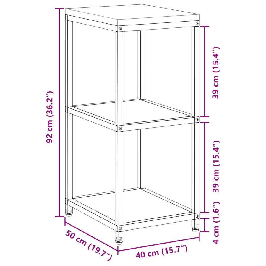 Rangement de cuisine HATTEM Anthracite 40 x 50 x 92 cm Acier - 17