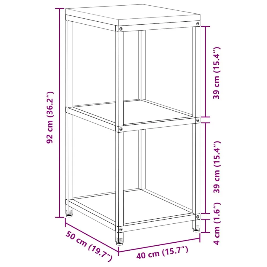 Rangement de cuisine HATTEM Anthracite 40 x 50 x 92 cm Acier - 18