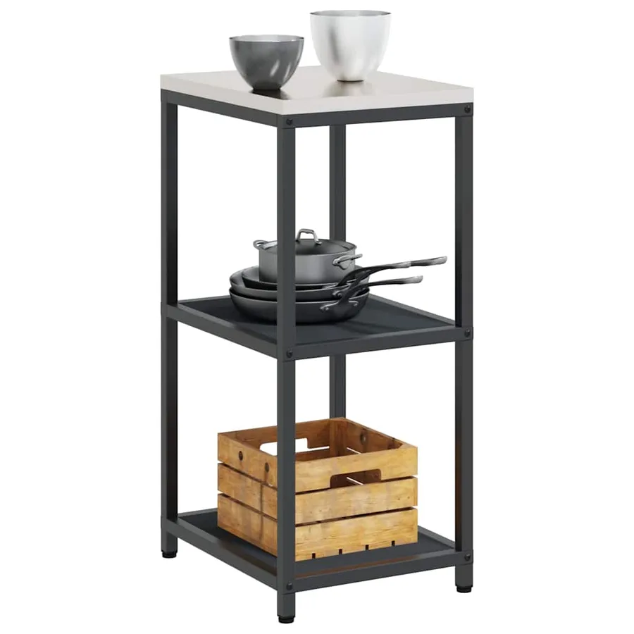 Rangement de cuisine HATTEM Anthracite 40 x 50 x 92 cm Acier - 3