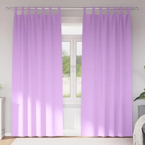 Rideaux occultants avec anneaux 2 pcs Violet 260 x 140 cm