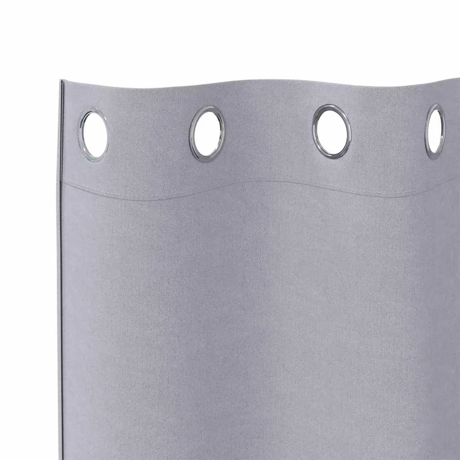 Rideaux occultants avec anneaux 2 pcs Gris métal 140 x 140 cm - 5