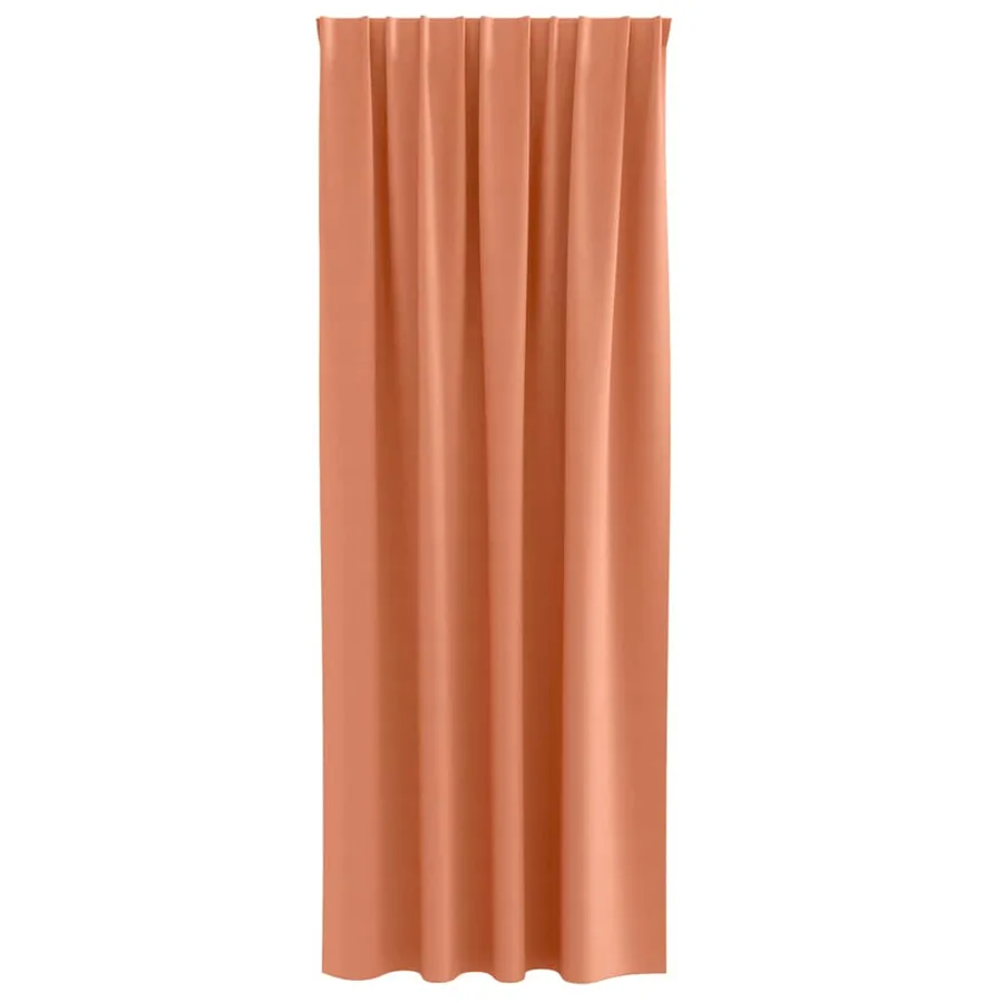 Rideaux occultants avec anneaux 2 pcs Couleur terre cuite - 4