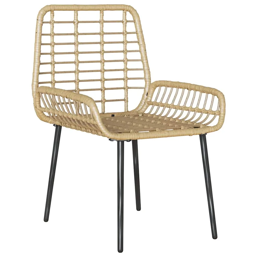 Ensemble de salle à manger pour jardin 3 pcs Marron et Crème - 6