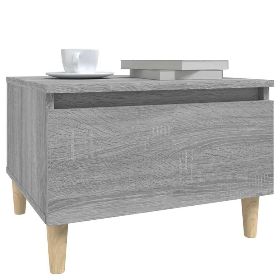 Tables d'appoint 2 pcs Sonoma gris 50x46x35 cm Bois ingénierie - 5