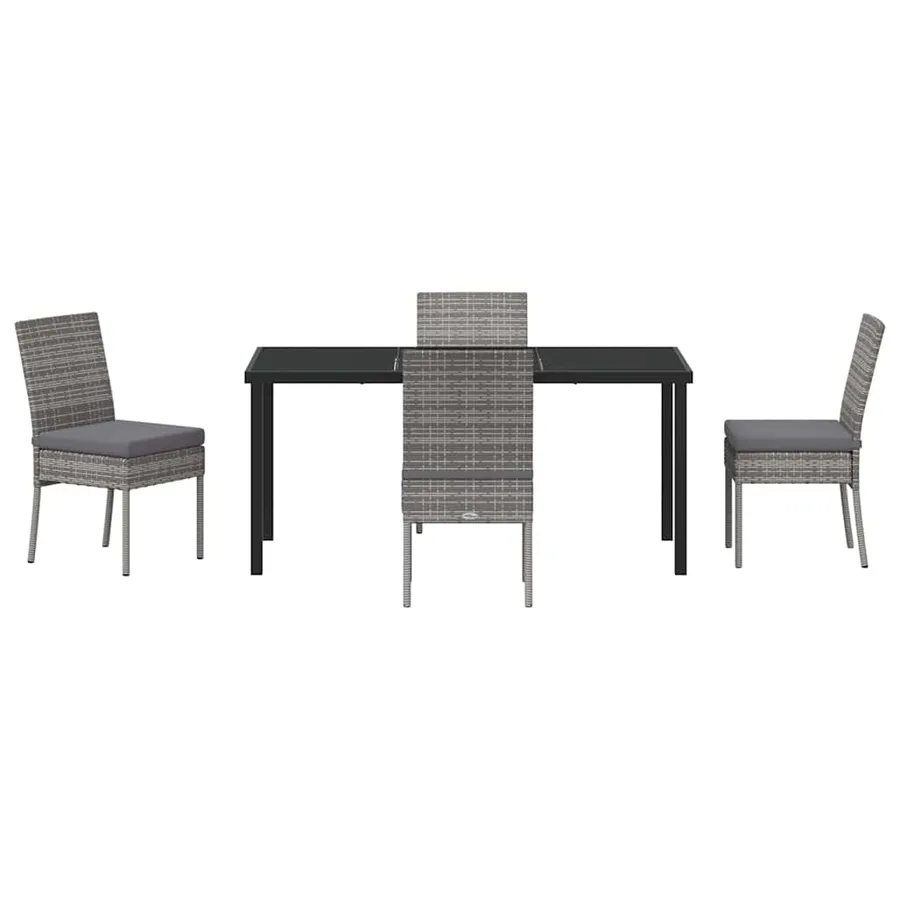 Ensemble de salle à manger pour jardin 5 pcs Gris - 7