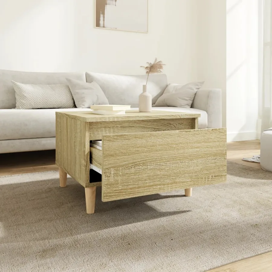 Tables d'appoint 2 pcs Chêne sonoma 50x46x35 cm Bois ingénierie - 4