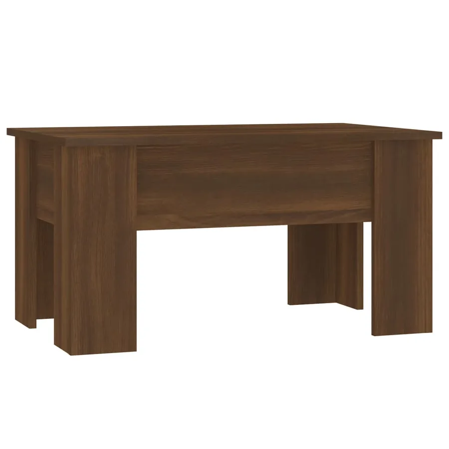 Table basse Chêne marron 79x49x41 cm Bois d'ingénierie - 2