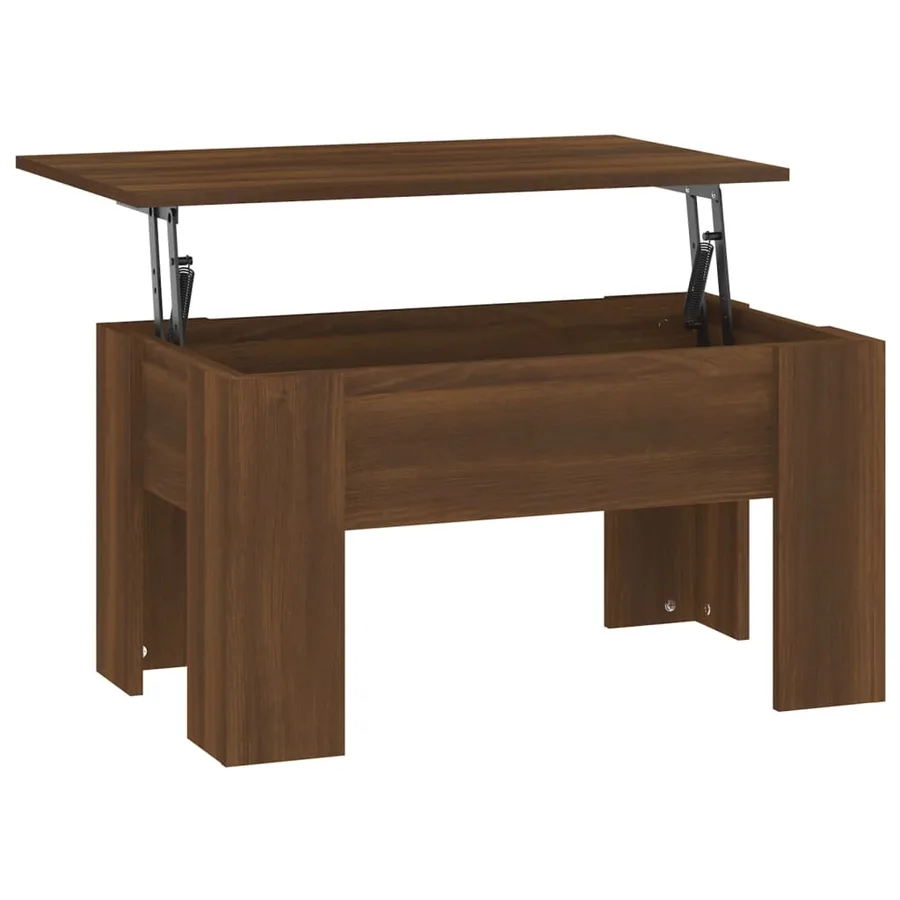 Table basse Chêne marron 79x49x41 cm Bois d'ingénierie - 5