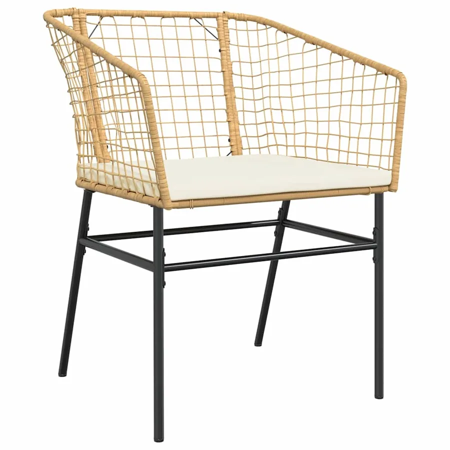 Ensemble de salle à manger pour jardin 5 pcs Marron polyrotin - 6