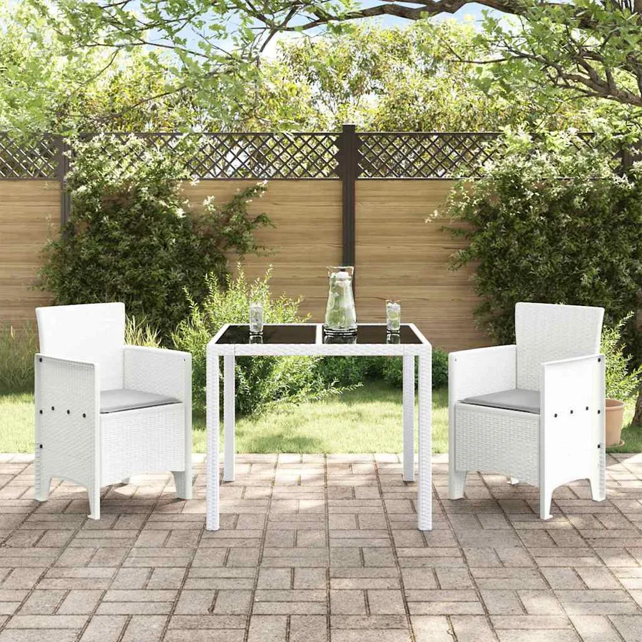 Chaise de jardin 2 pcs Blanc 53 x 49 x 85 cm Polypropylène - 3