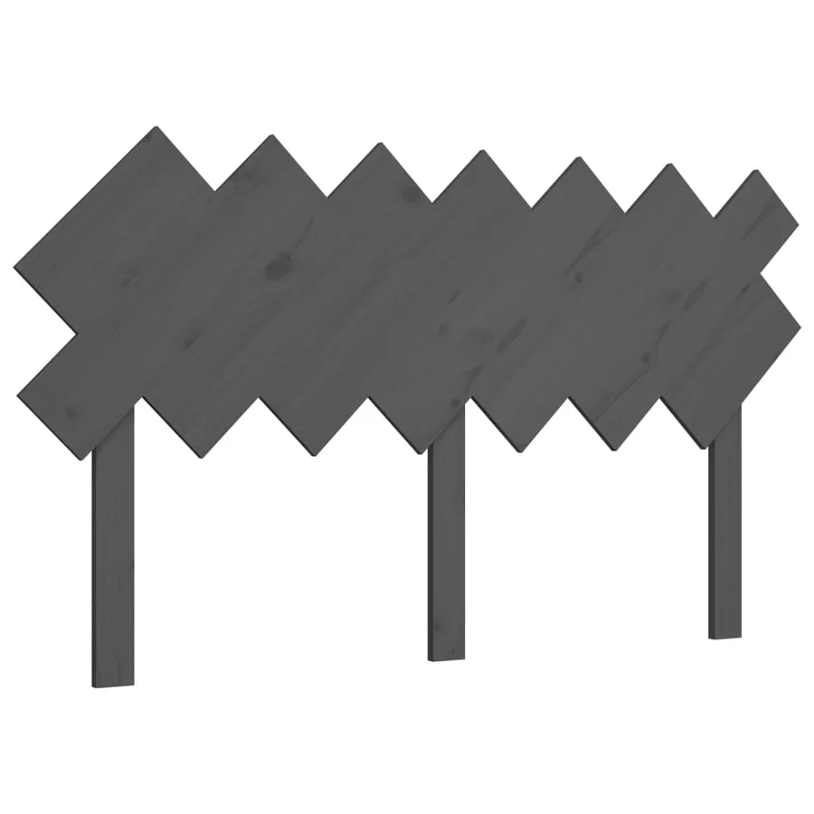 Tête de lit Gris 141x3x80,5 cm Bois massif de pin - 2
