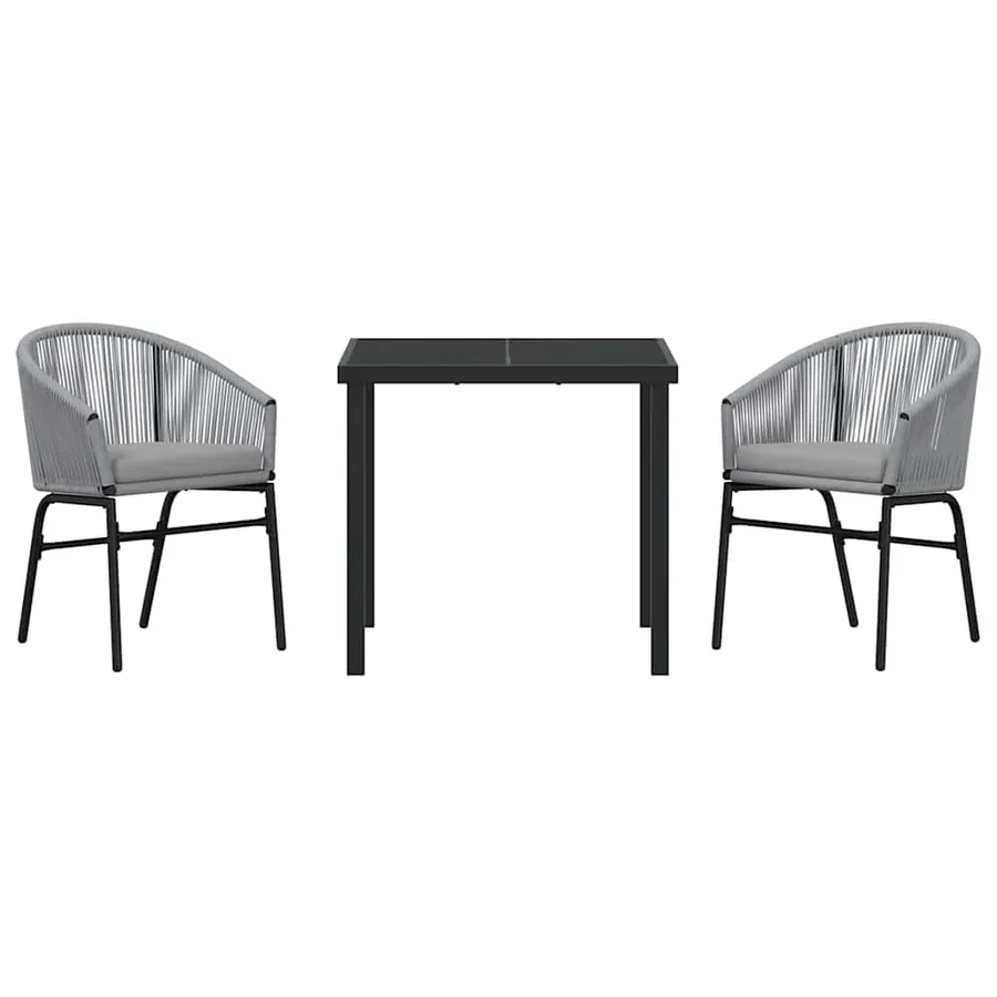 Ensemble de salle à manger pour jardin 3 pcs Anthracite - 7