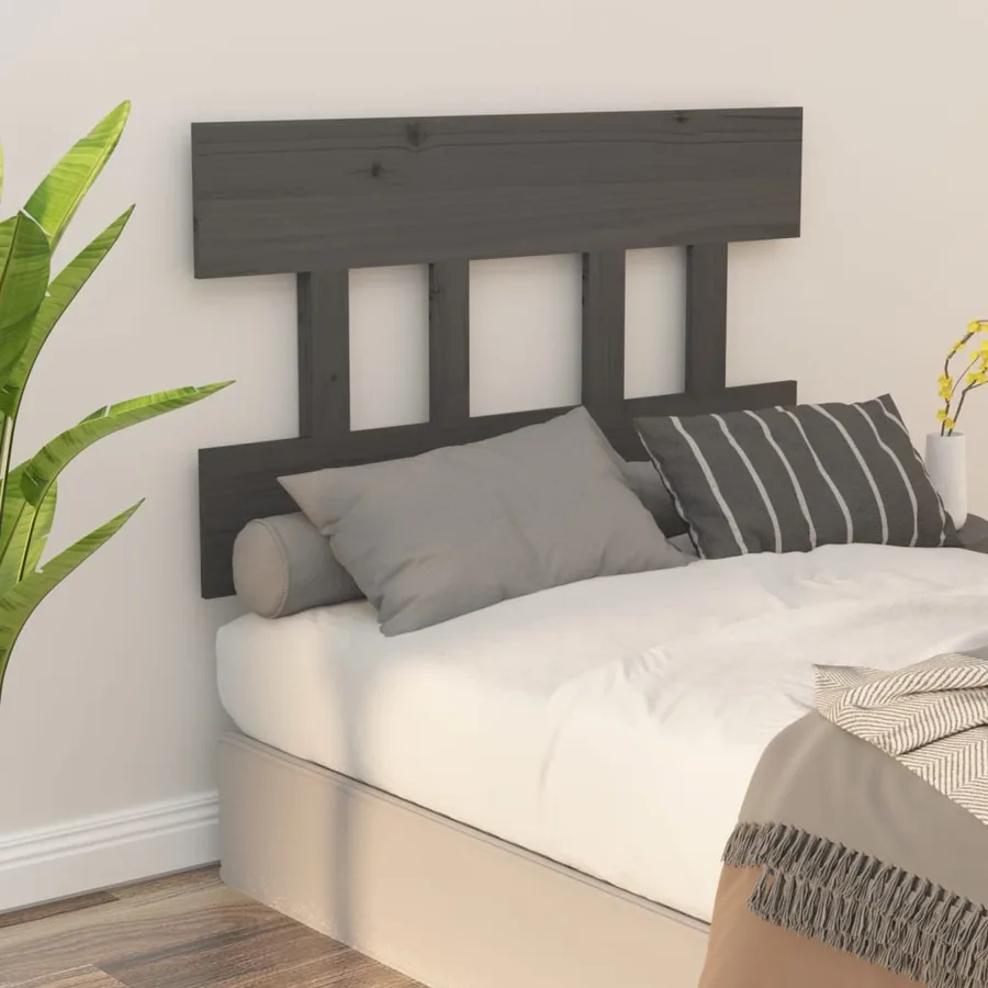 Tête de lit Gris 103,5x3x81 cm Bois massif de pin - 5