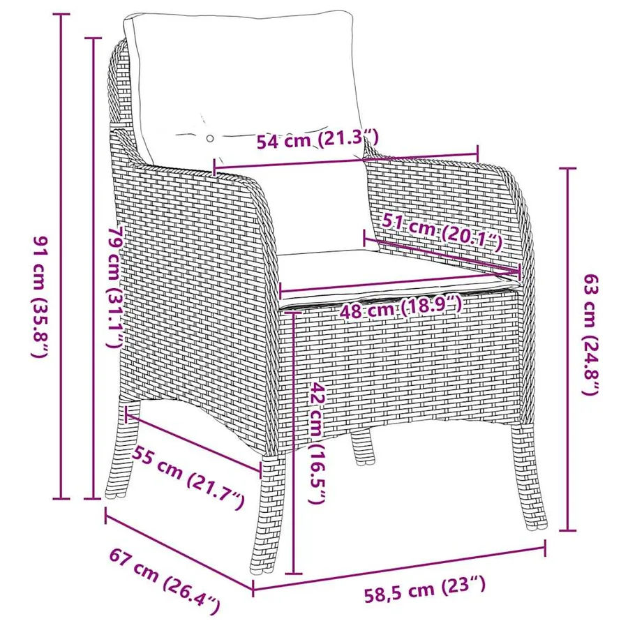 Ensemble de salle à manger pour jardin 5 pcs Gris polyrotin - 8