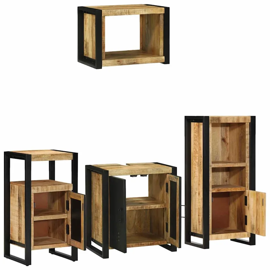 Ensemble de mobilier de salle de bain avec tiroir 4 pcs - 3