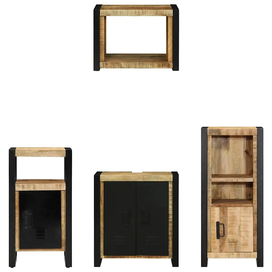 Ensemble de mobilier de salle de bain avec tiroir 4 pcs - 8