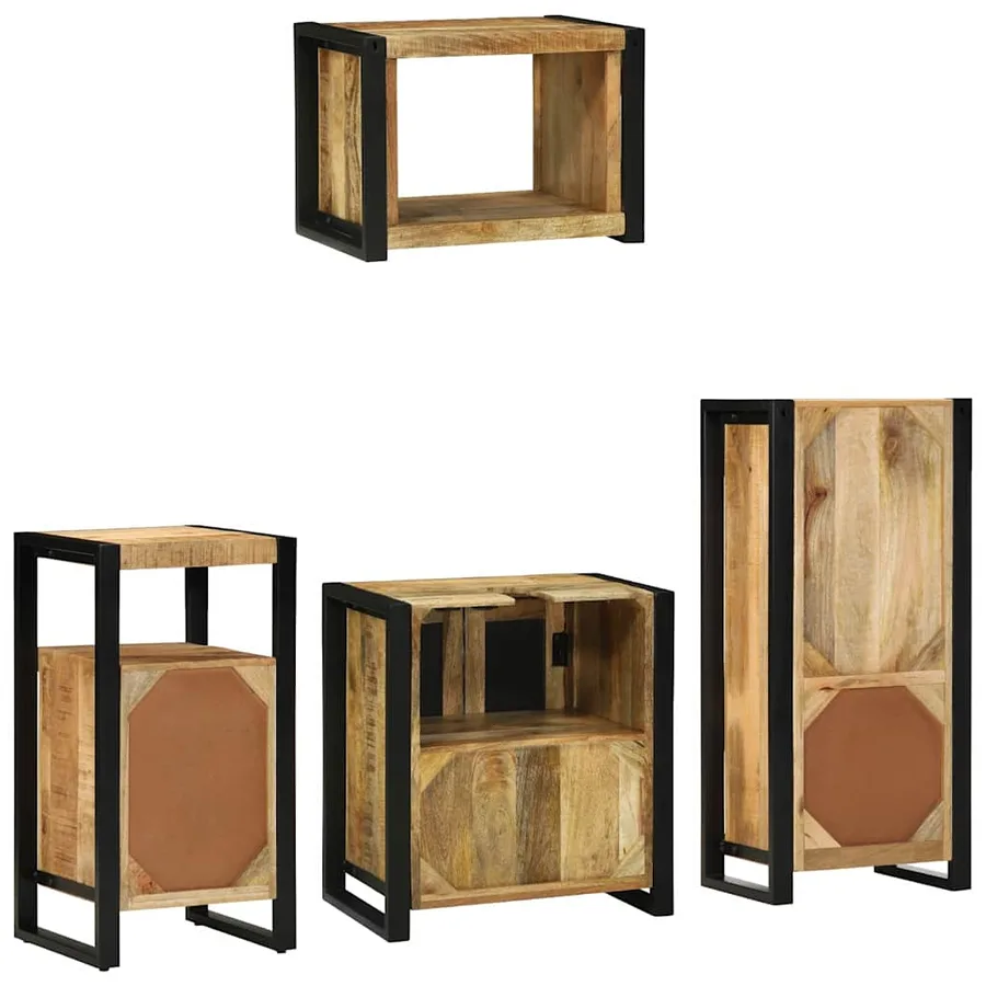 Ensemble de mobilier de salle de bain avec tiroir 4 pcs - 9