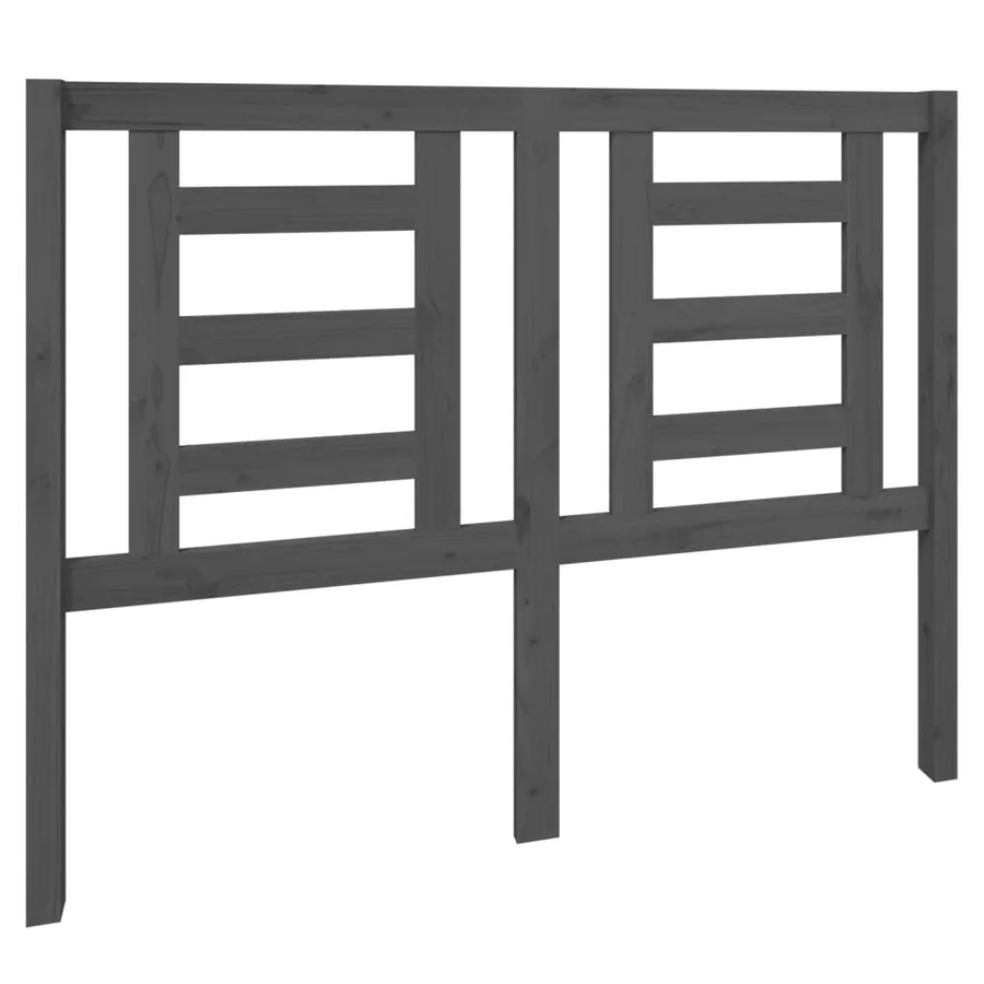 Tête de lit Gris 126x4x100 cm Bois massif de pin - 2
