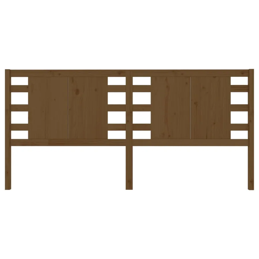 Tête de lit Marron miel 126x4x100 cm Bois massif de pin - 3