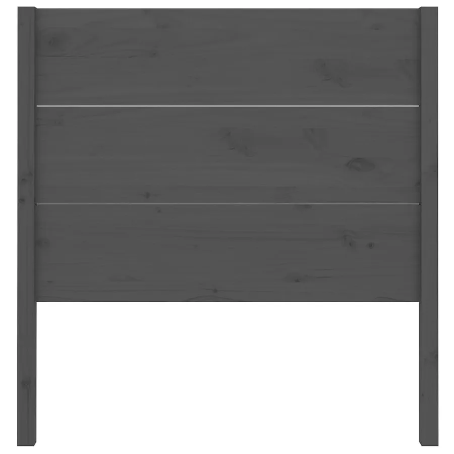 Tête de lit Gris 96x4x100 cm Bois massif de pin - 4