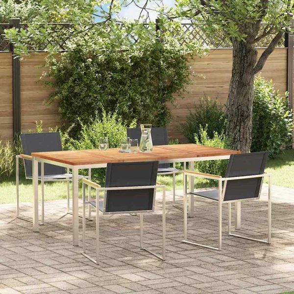 Ensemble de salle à manger pour jardin 5 pcs