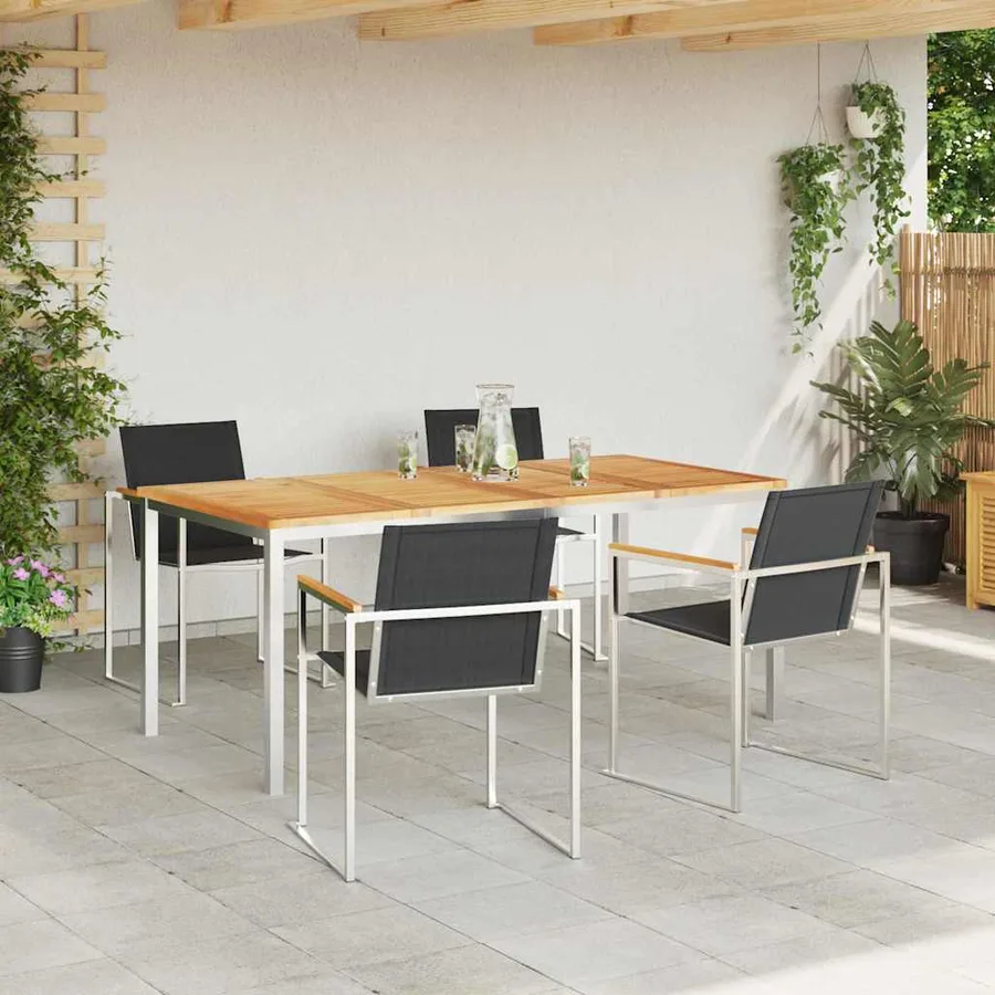 Ensemble de salle à manger pour jardin 5 pcs - 4