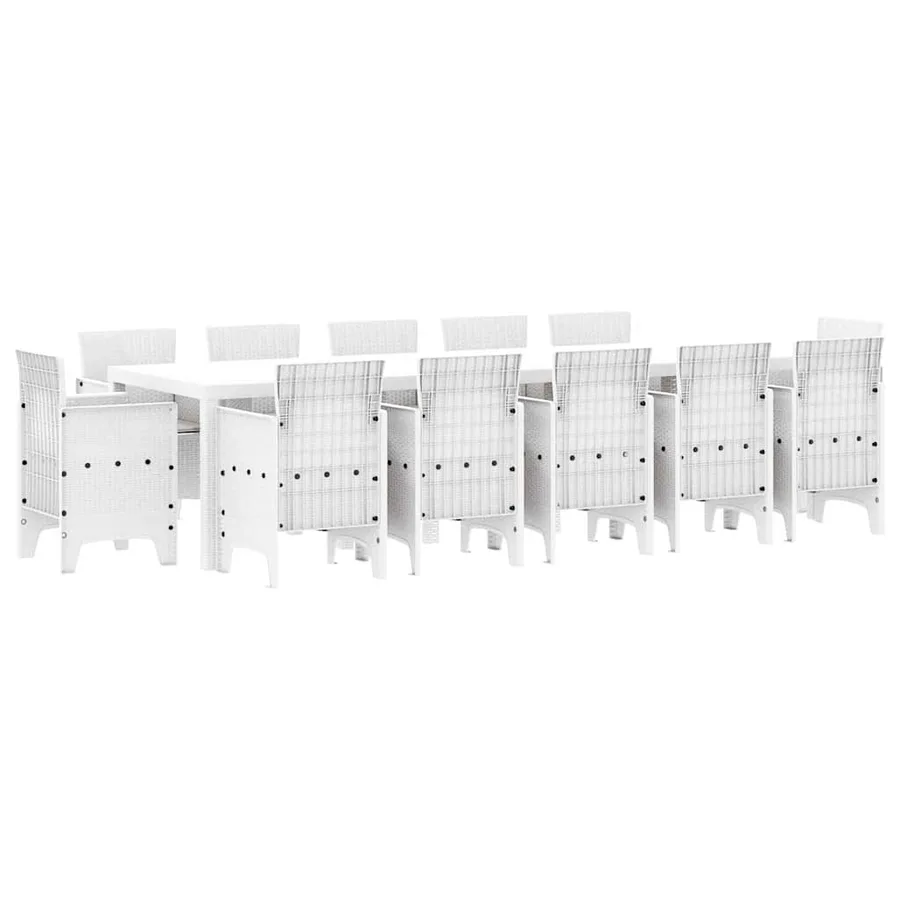 Ensemble de salle à manger pour jardin avec coussin 13 pcs - 2