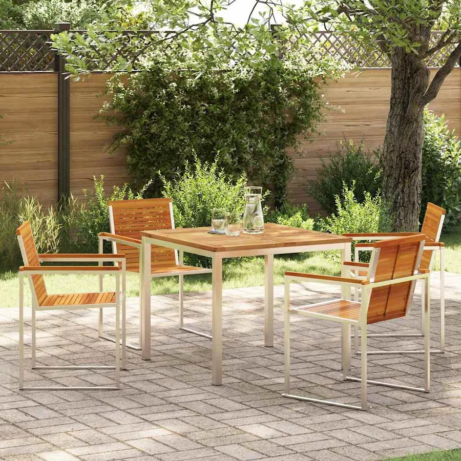Ensemble de salle à manger pour jardin 5 pcs