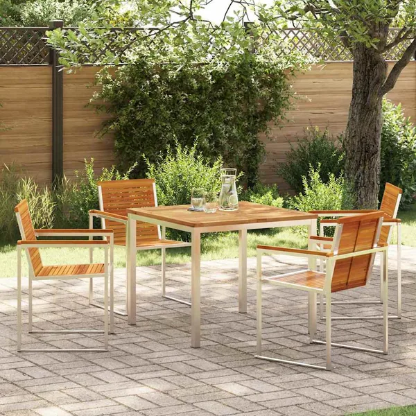 Ensemble de salle à manger pour jardin 5 pcs