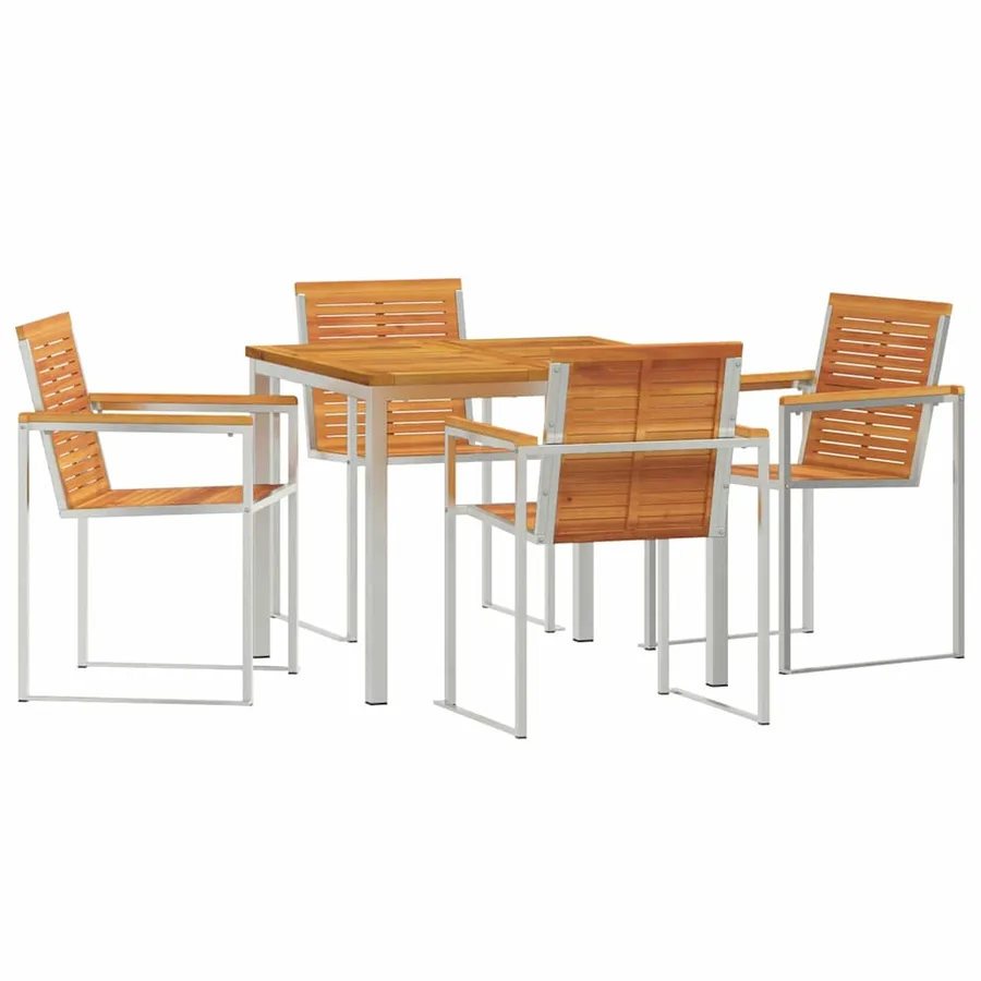 Ensemble de salle à manger pour jardin 5 pcs - 2