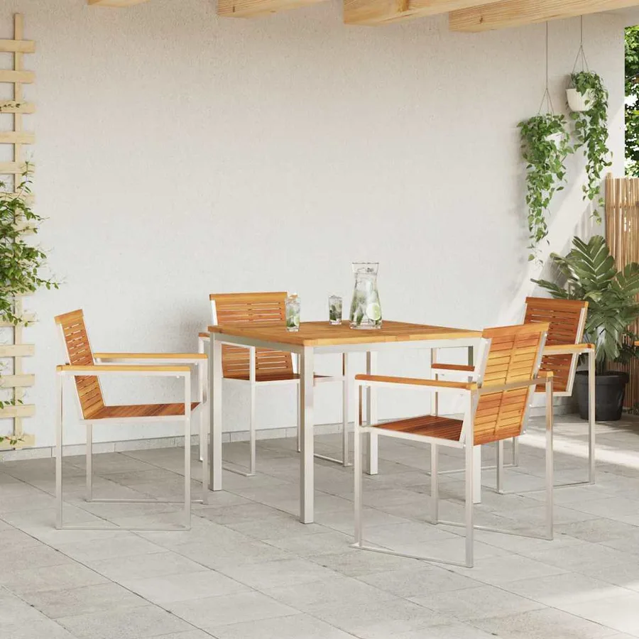 Ensemble de salle à manger pour jardin 5 pcs - 4
