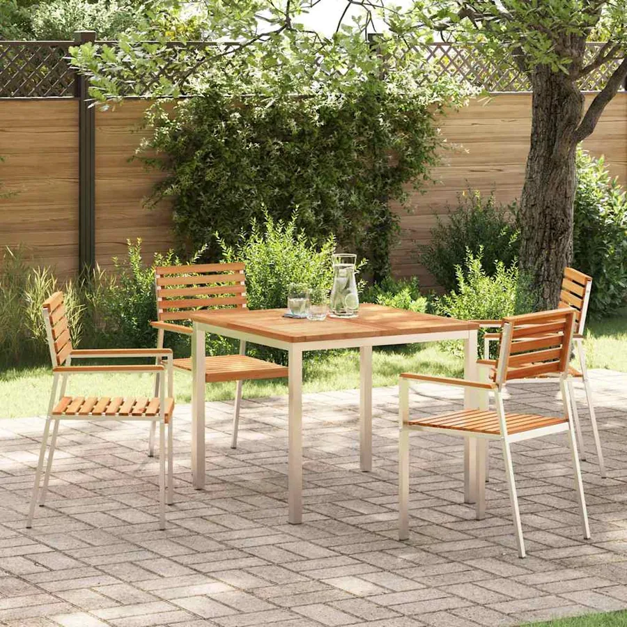 Ensemble de salle à manger pour jardin 5 pcs