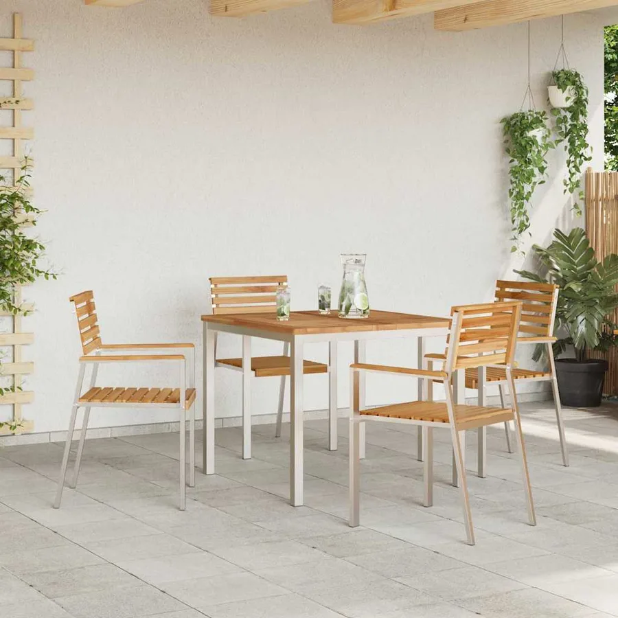 Ensemble de salle à manger pour jardin 5 pcs - 4