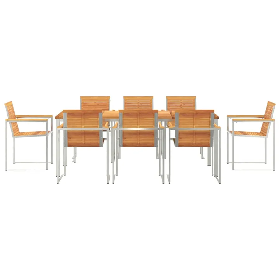 Ensemble de salle à manger pour jardin 9 pcs - 7