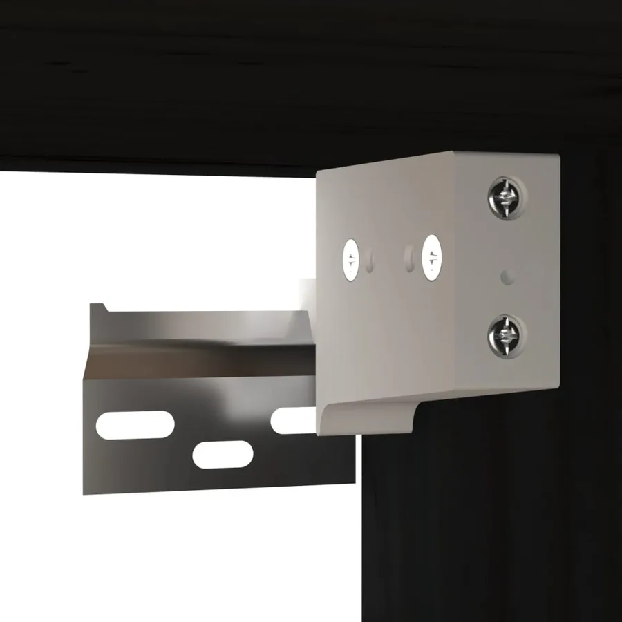 Armoires murales 2 pcs Noir 80x30x30 cm Bois de pin massif - 11