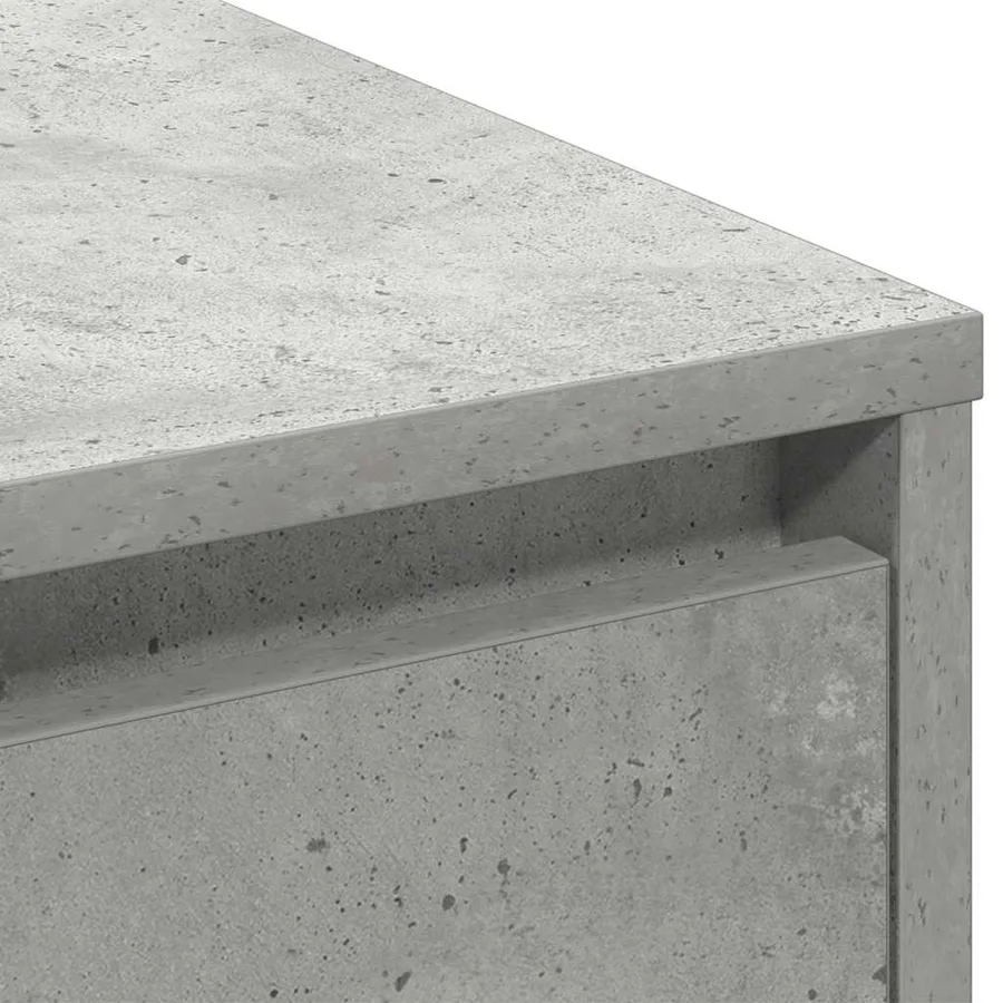 Buffet LED Gris béton 90 x 32 x 75 cm Bois d'ingénierie - 12
