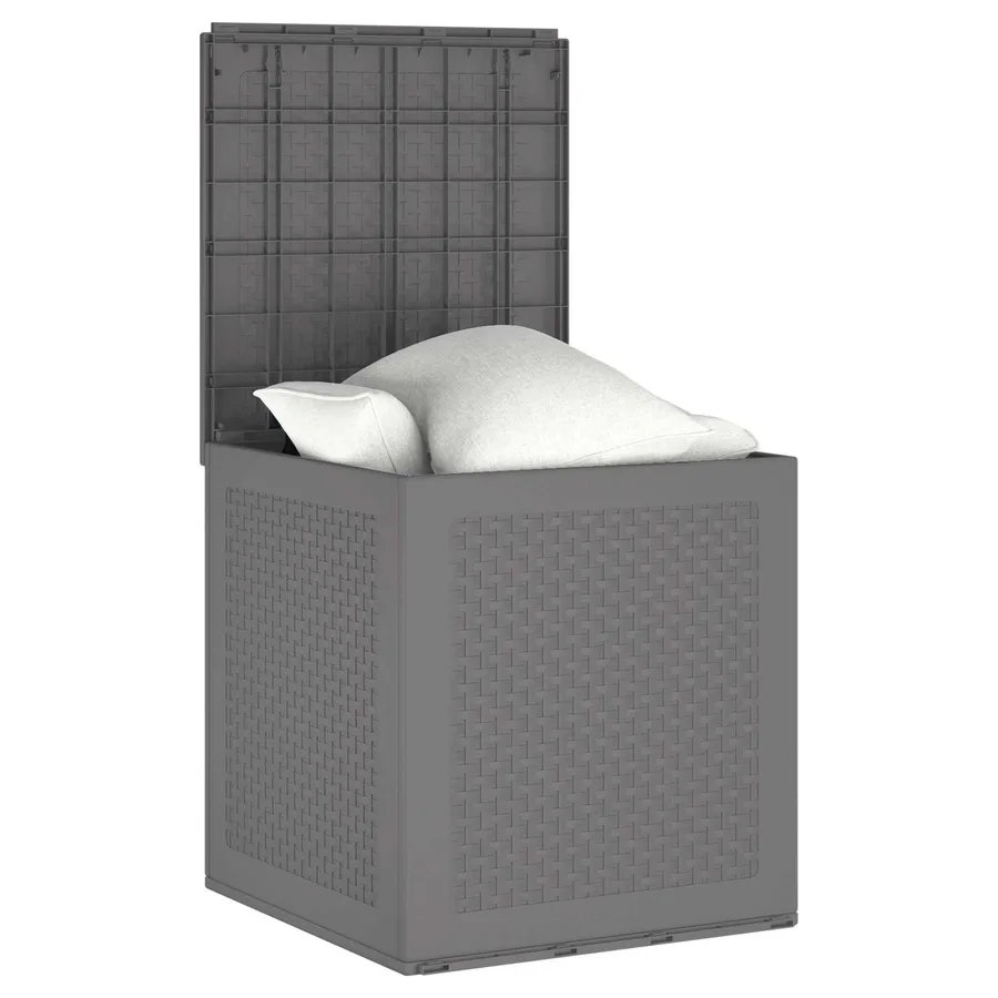 Boîte de rangement Gris clair 55 x 53 x 57 cm Polypropylène - 2