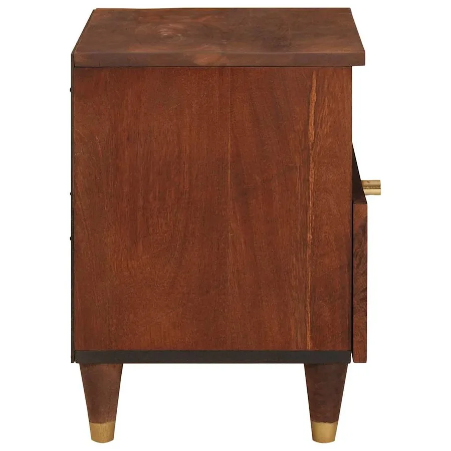 Cabinet de chevet Marron 40 x 33 x 46 cm Bois d'acacia massif - 4