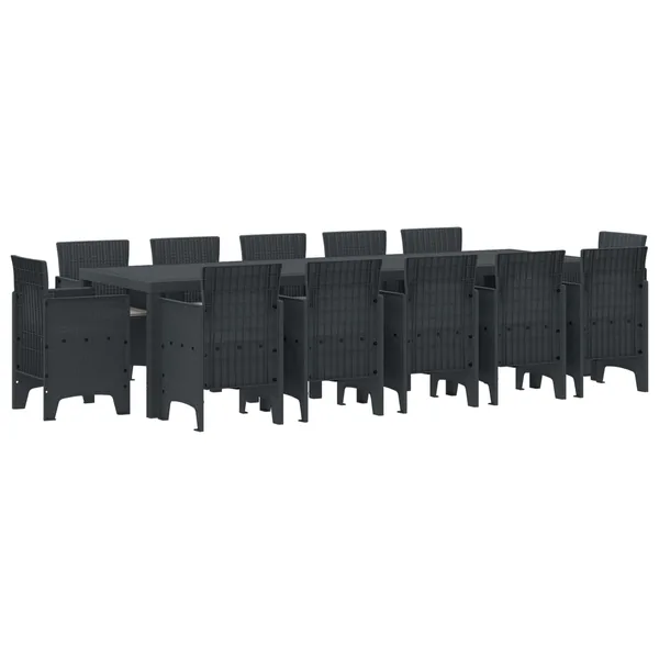 Ensemble de salle à manger pour jardin 13 pcs Anthracite