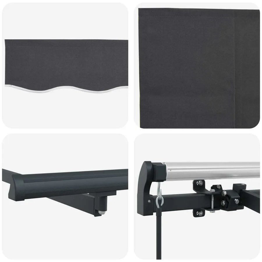 Auvent Rétractable Anthracite 400 x 200 cm - 8