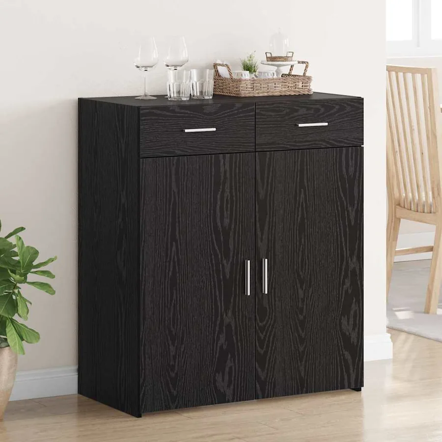 Armoire de rangement Chêne noir 80 x 42,5 x 93 cm