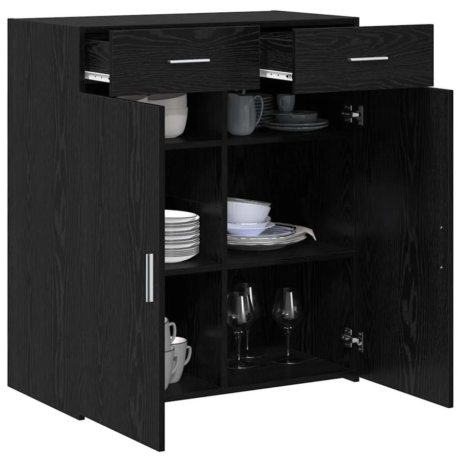 Armoire de rangement Chêne noir 80 x 42,5 x 93 cm - 3