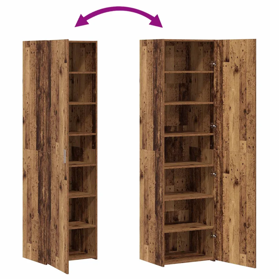 Haut Armoire Bois ancien 50 x 42,5 x 185 cm - 12
