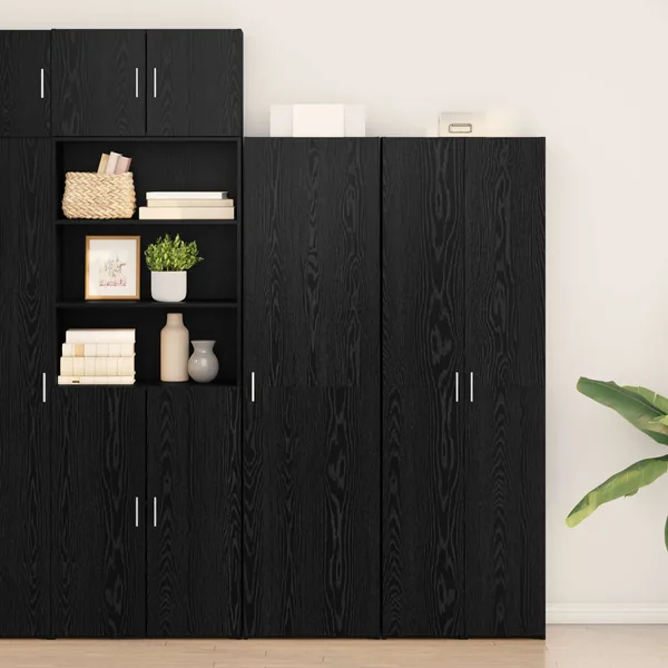 Haut Armoire Chêne noir 50 x 42,5 x 185 cm