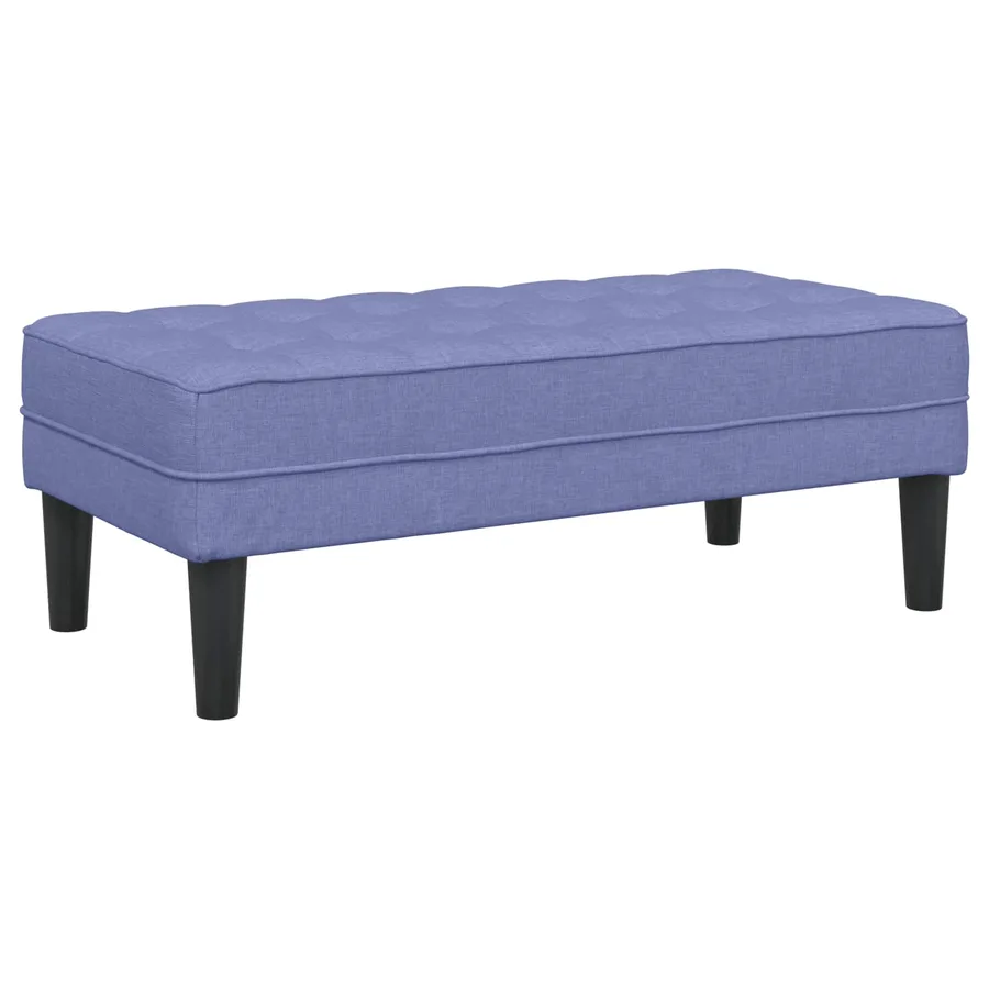 Ensemble de Canapés avec coussin 2 pcs Bleu denim Polyester - 7