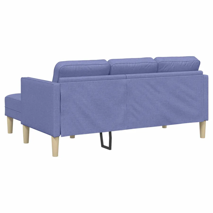 Ensemble de Canapés avec coussin 2 pcs Bleu denim Polyester - 8