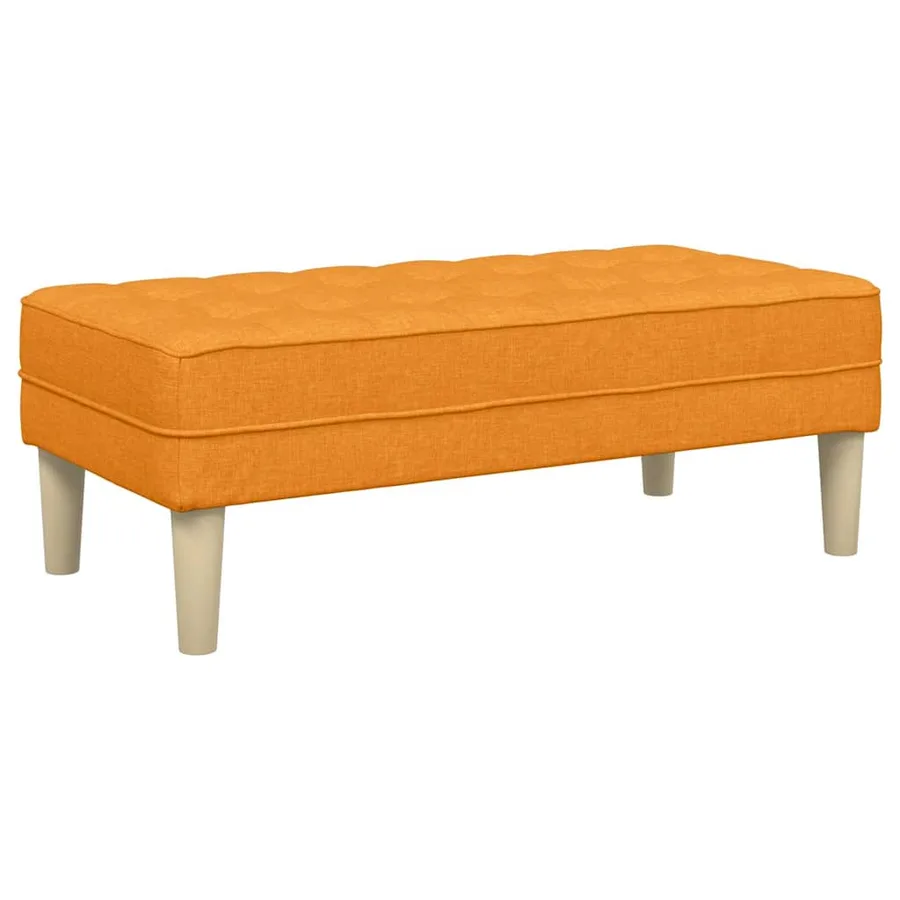 Ensemble de Canapés avec coussin 2 pcs Jaune foncé Polyester - 6