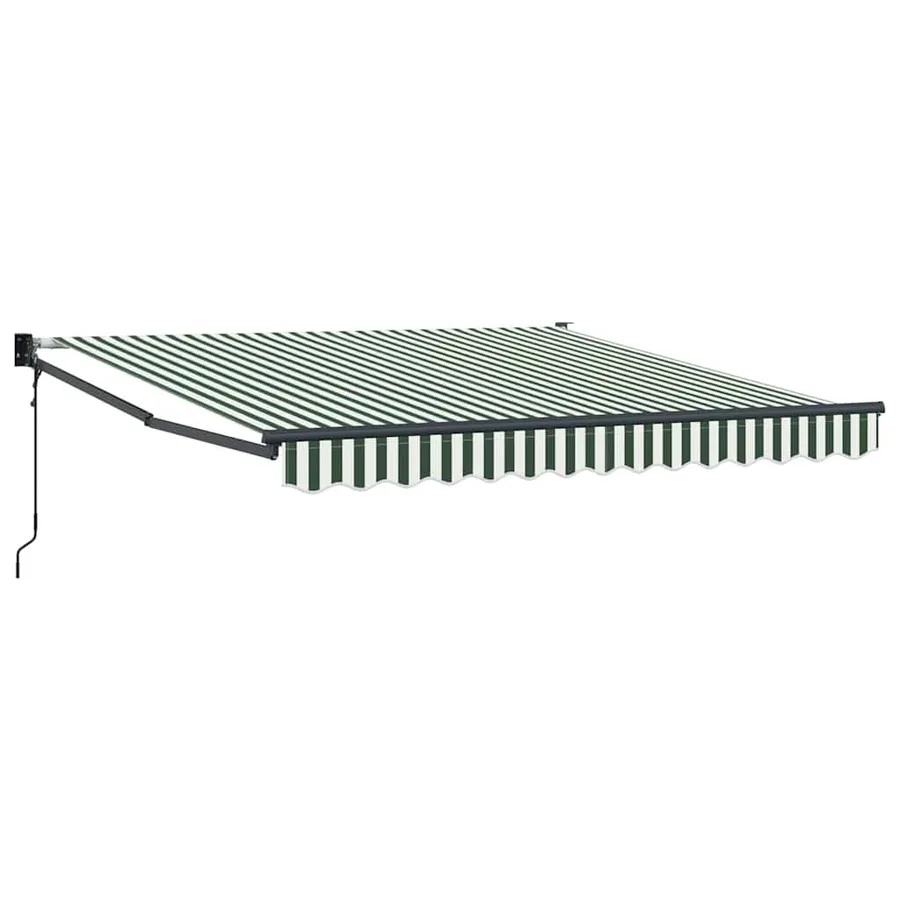 Auvent rétractable Vert et blanc 350 x 250 cm - 2