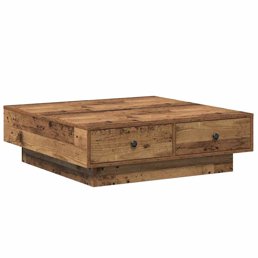 Table basse Bois ancien 90 x 90 x 28 cm Bois d'ingénierie - 2